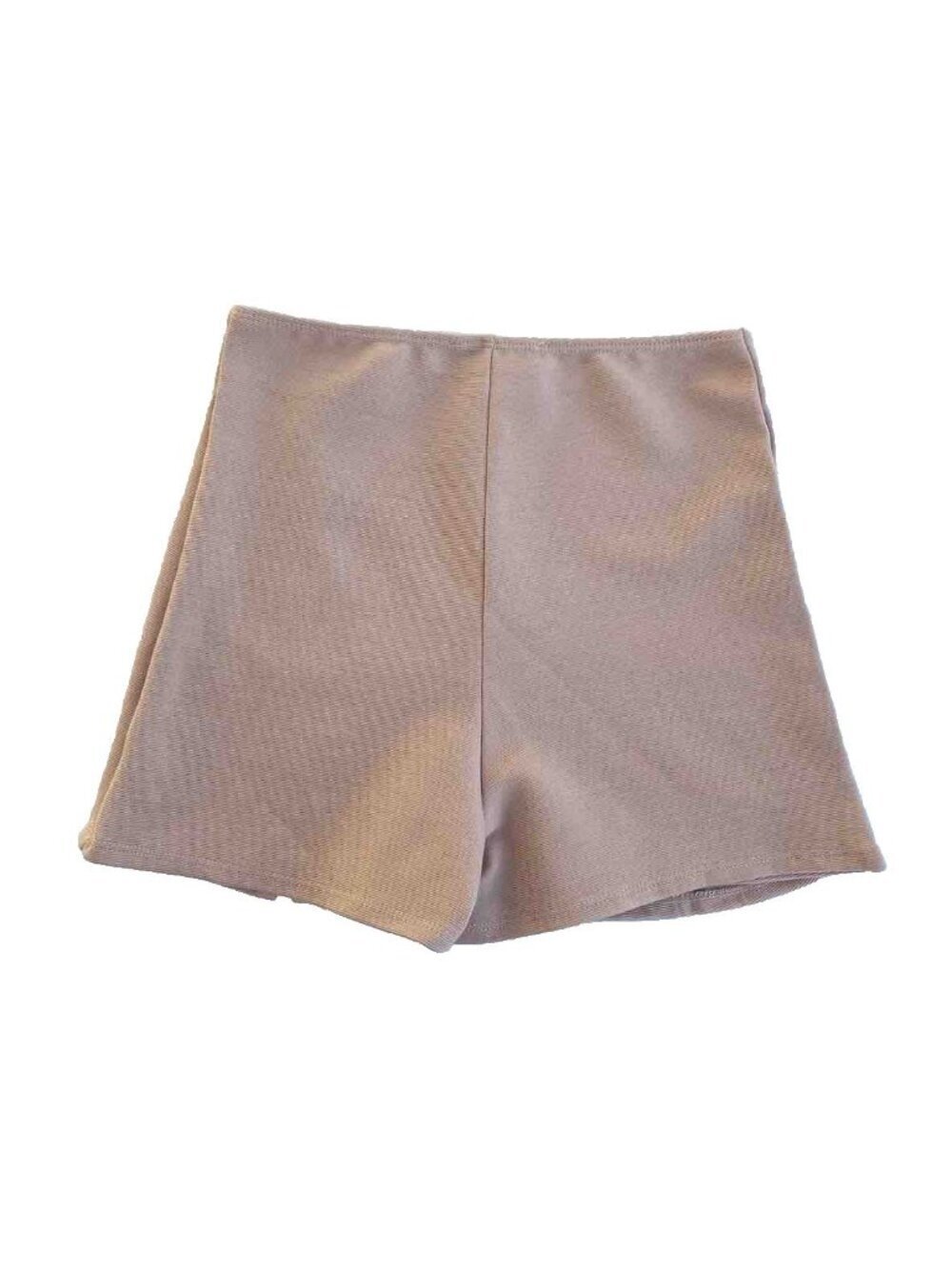 Nasty Gal Slit Pretty Skort Taupe Stretch Mini Skirt Size M NWOT - Picture 10 of 11